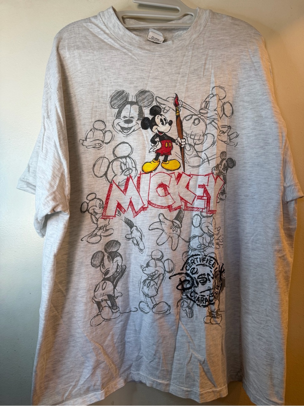 Vintage Disney Store Mickey Mouse Sketch Graphic Tee XXL USA Made Y2K - Picture 2 of 8